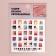 Slider - Nail design "Polaroid", multi -colored