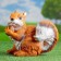 Garden figure "Squirrel with acorns" 24cm
