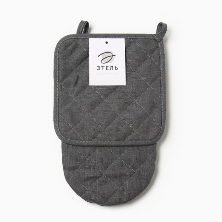 ECO GREY ETITA kit: mittens 15x28cm, 19x19cm tack, 100% linen, 245 g/m2-5