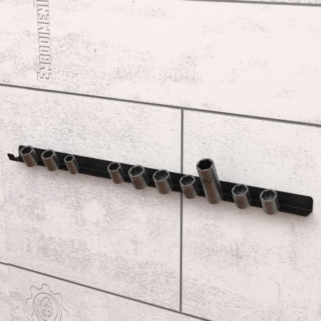 Holder of end heads and bit with a square of 3/8 "inch, wall, black