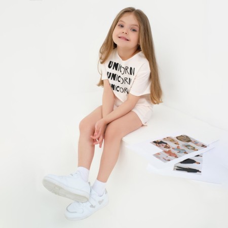 T-shirt Baby shortened KAFTAN "Unicorn" R.30 (98-104)-4