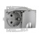 The W1172209 Double moisture protection socket, with grounding, with protective lids and curtains, silver reef