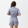 Female pajamas (shirt and shorts) KAFTAN SILK "strip" R.48-50, blue