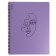 Folder 20 inserts on spirals, A4, 600 μm, Erichkrause "Manga Faces", texture "Sand", purple, mix