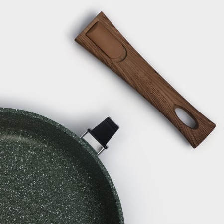 Forest frying pan "Forest", d = 26 cm, glass cover, removable handle, anti -stick coating-4