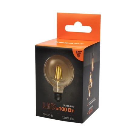 Filament Loft Globe A125 11.5W 1380lm 2400k E27 Golden Sales REXANT-3