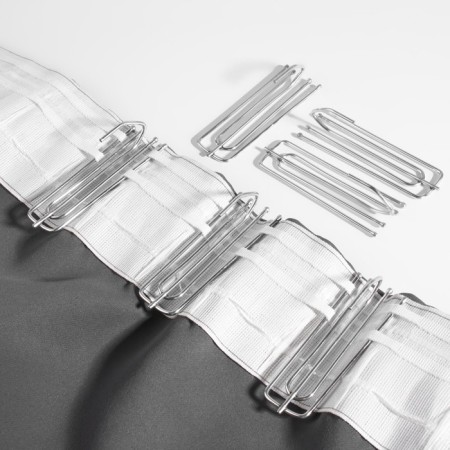 Hook for curtains, 70 × 25 mm, silver color-1