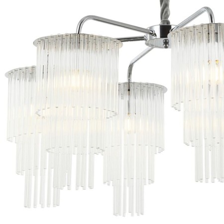 Suspended chandelier Imposio 6xe14 40w, size 80x80x61-150 cm, color chromium-2