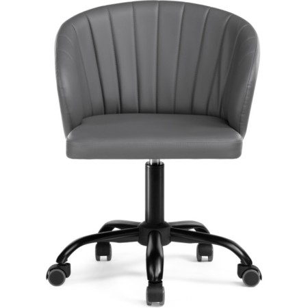 Computer chair Plastic Plastic/Eco -leather, black/gray 59x60x78 cm-1