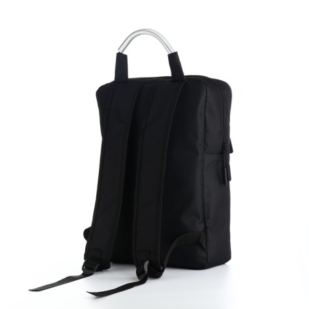 Backpack, lightning department, external pocket, black color-1
