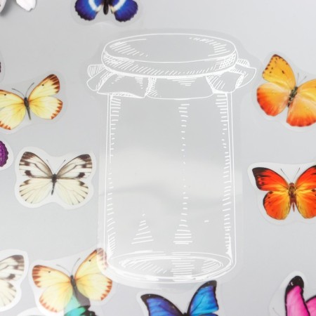 Stickers for creativity "Butterfly in the bank" set of 35 pcs 13.3x9.2 cm-4
