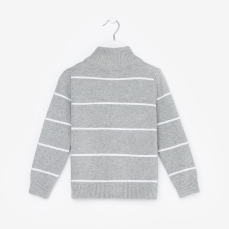 Jumper for the boy, the color is gray/color white, height 116 cm (6)-6