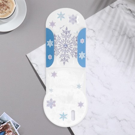 Mini-postcard "New Year's prediction" embossing, house, 11.4x22,1 cm-1
