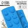 Silicone form for baking on Easter "Bunny", Blue, 10.6 x 20.7 cm