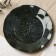 Ceramic plate "Stone", 21.5 cm, dark gray color