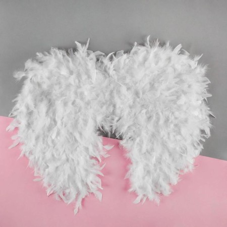 Angel wings "inspiration", elastic band, white color