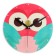 Watch wall "owl", discrete move, d-23.5 cm, 1 aa