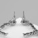 Hanging earrings with rhinestones "Crosses" grace, white color in silver, 6cm