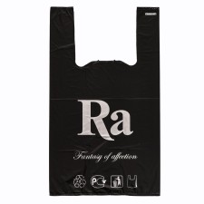 Package Polyethylene T -shirt 30 + 16 x 53 cm, 18 μm, black 