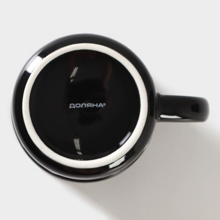 Mug Porcelain Dolyana "God's Laying", 370 ml, black color-4