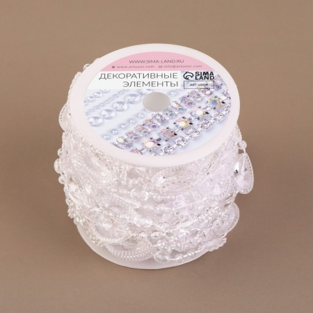 Beads on threads, 15 mm, 9 ± 1 m, the color is transparent-3