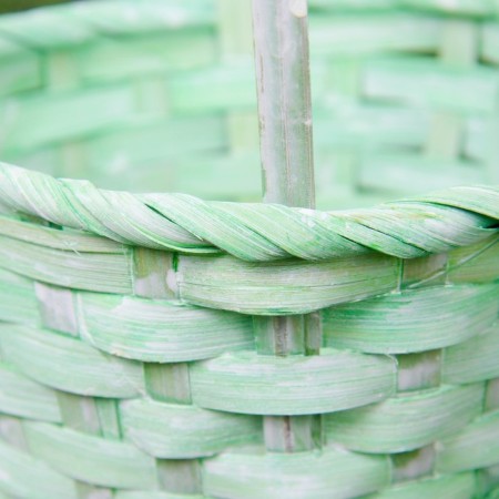 Set of wicker baskets, bamboo, 3 pcs., Light green color-2