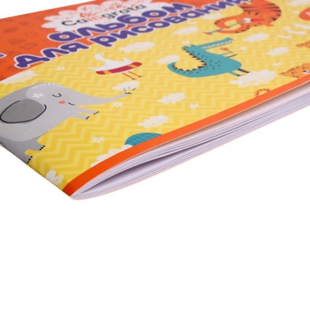 Album for drawing A4, 32 sheets on the Calligrata paper clip, cover coated cardboard, internal block offset 100 g/m²-3