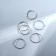 Piercing in the nose "ring" classic, d = 9 mm, set 6 pcs., Color silver