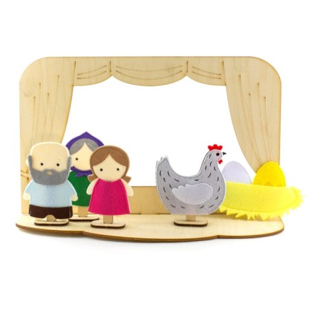 Table theater "Set 3 in 1" (Kolobok, Turnip, Kurochka Ryaba)-4