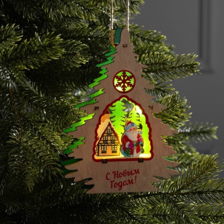 Submarine Supplier "Santa Claus", 13x3x18 cm, 6 LED, AAAX2 (not in set.), Glows warm white
