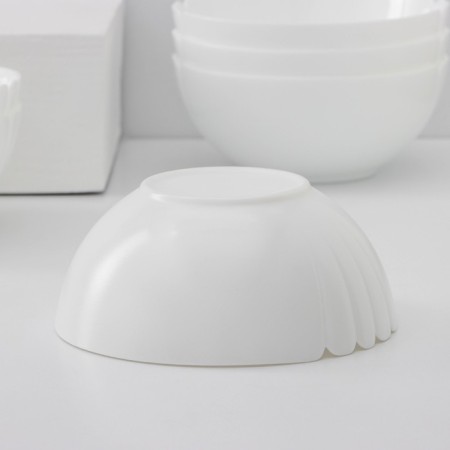 Set of salad bowls Luminarc Lotusia, d = 18 cm, glass ceramic, 6 pcs, white color-3