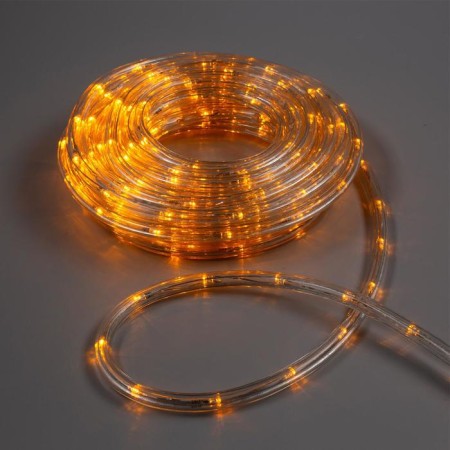 Luazon Lighting 10 mm light cord, IP65, 10 m, 24 LED/m, 220 V, 8 modes, glow yellow