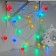 Garland "thread" 5 m with nozzles "Hedgehogs Color", IP20, transparent thread, 30 LED, glow of multi, 8 modes, 220 V