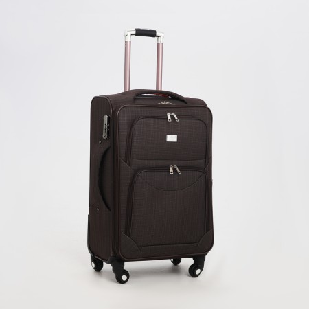 Small 24 suitcase "on lightning, code castle, with extension, brown color-1