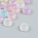 Plastic beads "flattened rings colored, pearl shine" set 20 g mix 0.7x1.3 cm