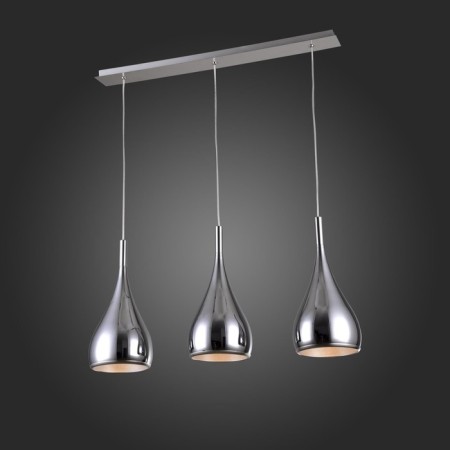 Suspended chandelier ST LUCE. SL874.113.03. GoCce. 3x40 watts, e27, 80x16 cm, chromium color-2