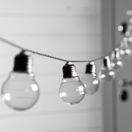 Garland “thread” 2.7 m with nozzles “lamps”, IP44, dark thread, 10 LED, glow warm white, 8 modes, solar battery-2