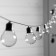 Garland “thread” 2.7 m with nozzles “lamps”, IP44, dark thread, 10 LED, glow warm white, 8 modes, solar battery