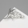 Brooch "Lundies", white color in silver