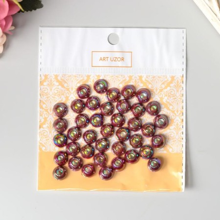 Decor for creativity Plastic "Half -Pesterpoline with Strose Chocolate" set 40 pcs 1x1x0.5 cm-2