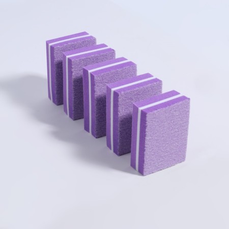 Buffs sandpaper for nails, set 50 pcs, bilateral, 3.5 × 2.5 cm, purple color-3