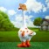 Garden figure "Goose in a small hat" 51x25 cm