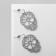 Skull earrings shiny, silver color