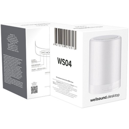 Portable column Pero WS04, 3 W, Bluetooth 5.3, 400 mAh, backlight, white-4