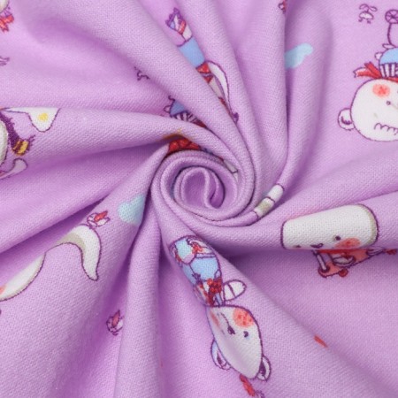 Diaper Kroshka I "beasts" b. Lilac, 90*120 cm, 100 cotton, flannel-3