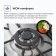 Hon surface Delvento V45V35M001, gas, 3 burners, silver