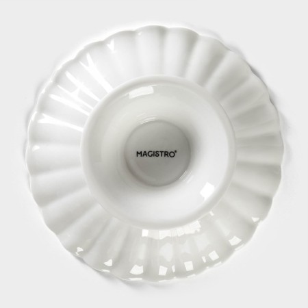 Cake for cakes and desserts Porcelain Magistro "Flower", D = 15 cm-3