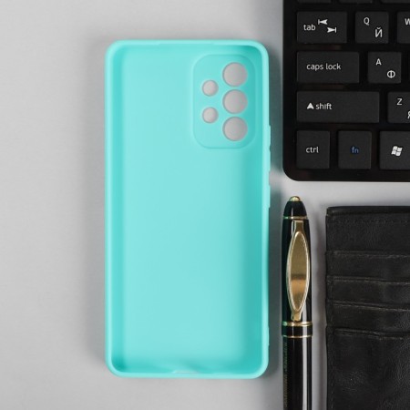 Pero cover for Samsung A53, silicone, turquoise-1