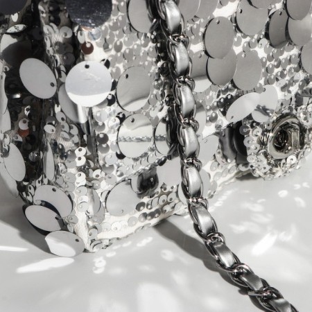 Bag-clate on fasteners, silver color-5
