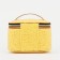 Cosmetic bag on lightning, with a lodge, yellow color